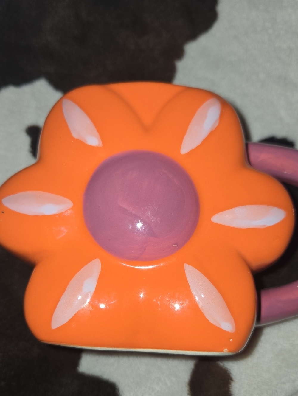 Kids Orange Flower Toy Cup with Pink Center